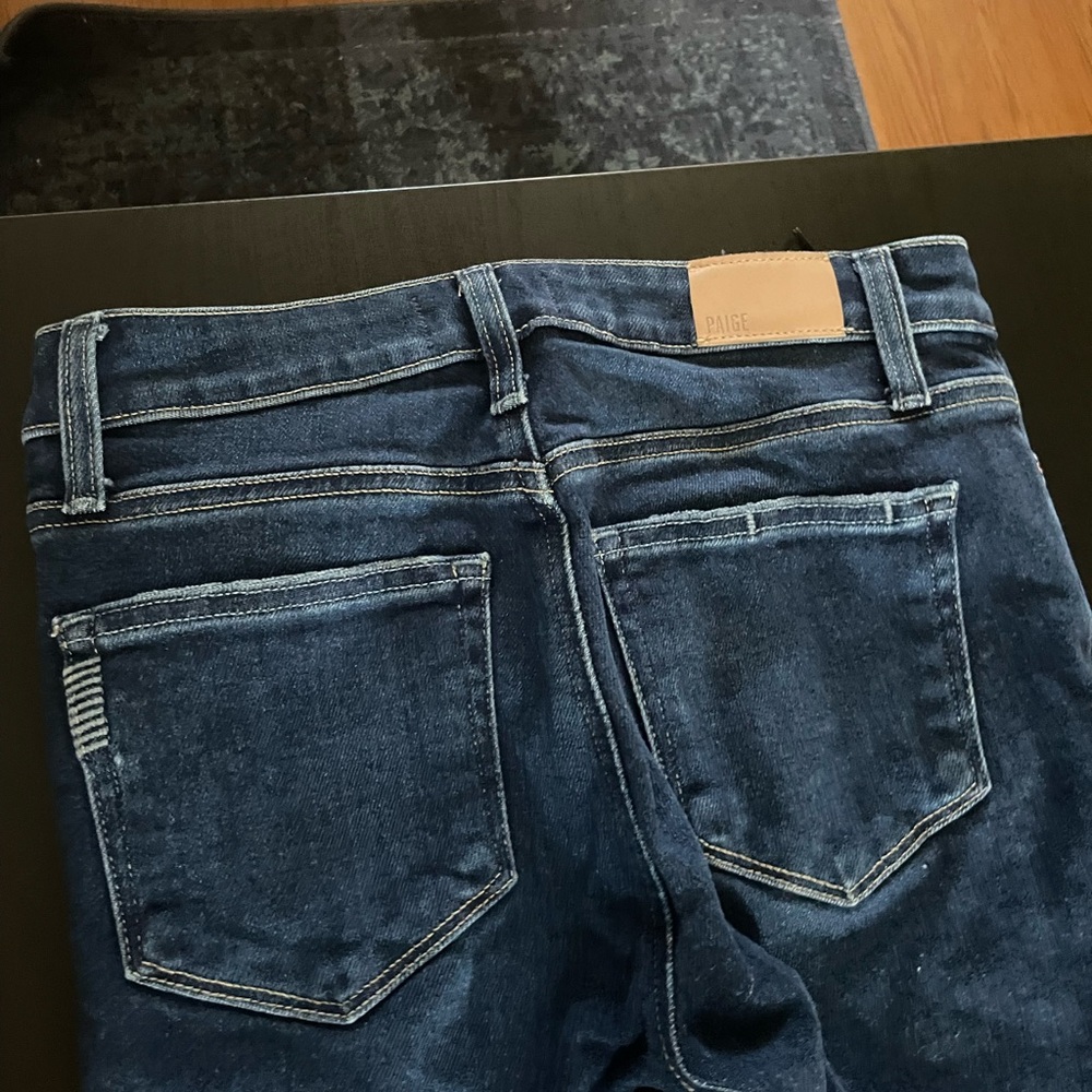 Paige Dark Blue Denim Jeans
